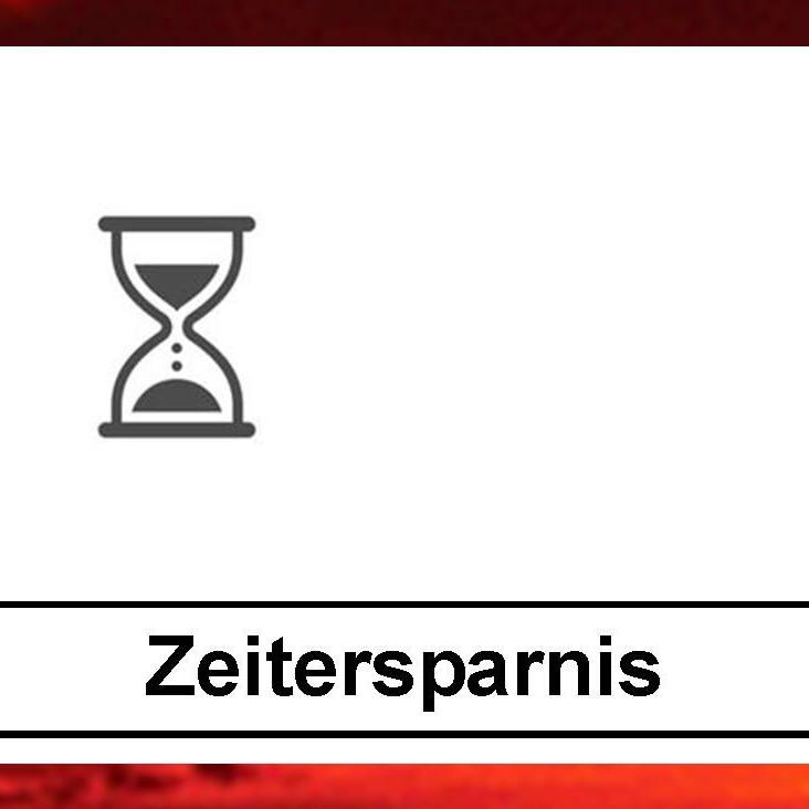 Kachel Zeitersparnis mit Rahmen